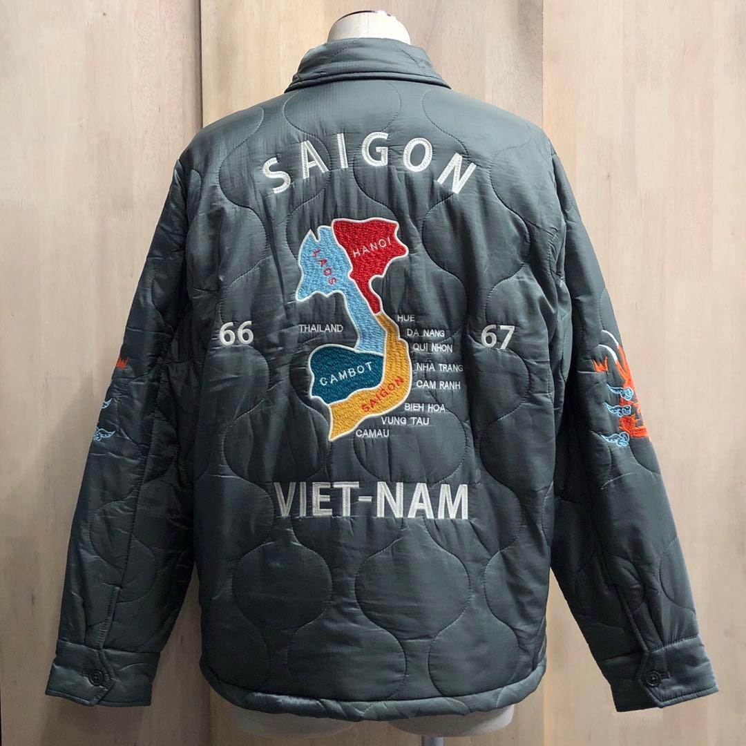 ヒューストン ベトジャン キルティングベトナムジャケット マップ地図
