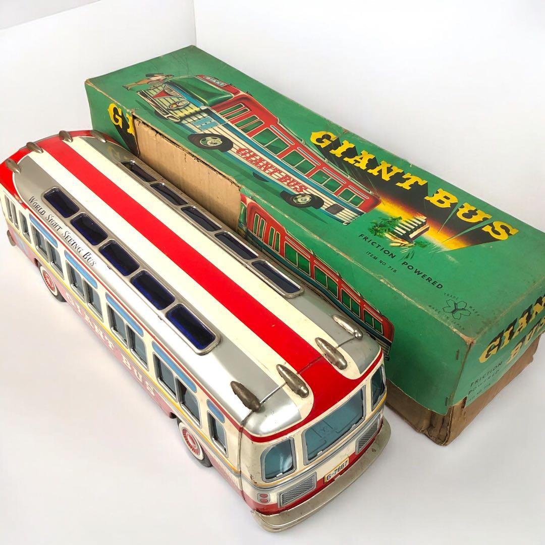 米澤玩具 ヨネザワ ブリキ製 GIANT BUS ジャイアントバス 全長約57