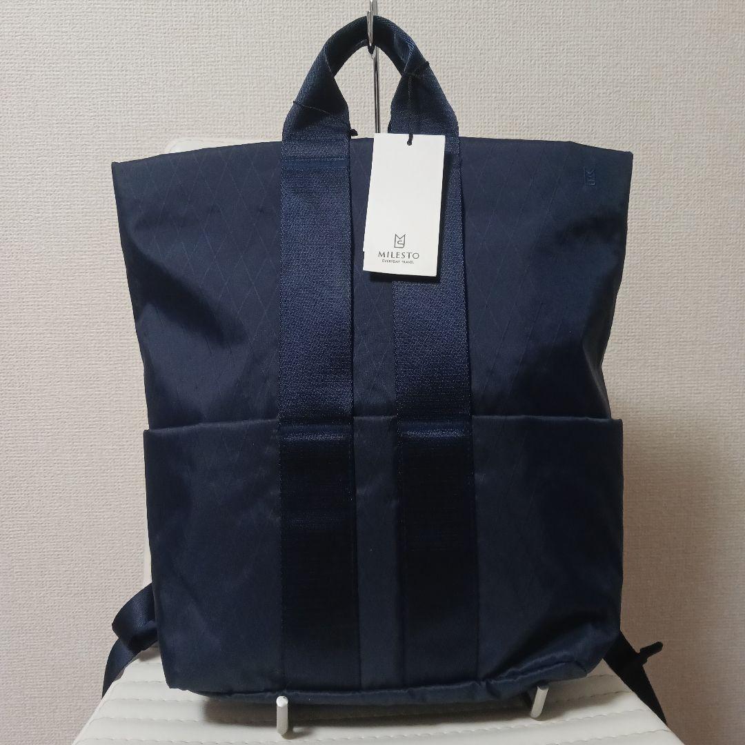 2931【未使用】MILESTOバッグパック　ネイビー TRAVEL SHOP MILESTO デイバック リュック MILESTO ミレスト STLAKT