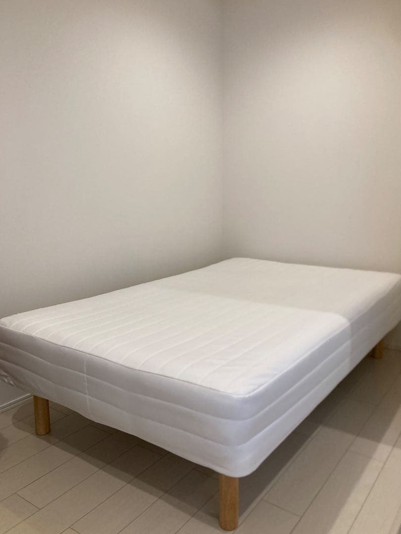 無印良品 セミダブル 脚付きマットレス ポケットコイル 美品 送料込 脚付マットレス ポケットコイル （洗えるカバー 組み立て仕様