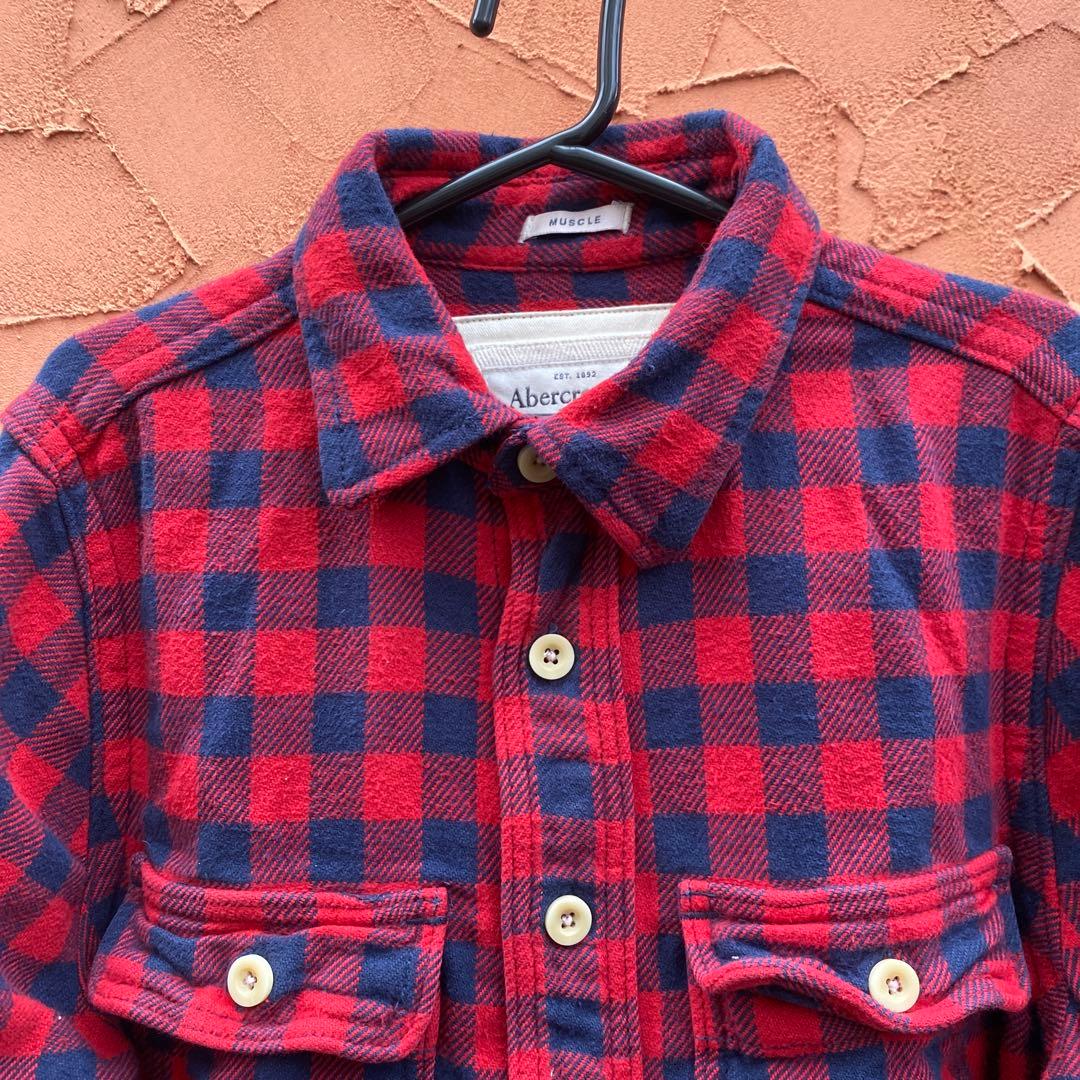 5店舗限定新品Abercrombie & Fitch 厚手チェックネルシャツ - メルカリ