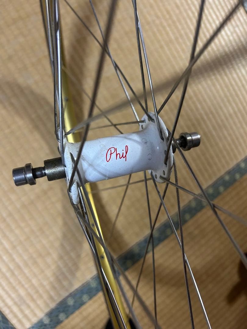 PHILWOOD track wheel 前後 希少 ホワイト リムコグ付き VELOCITY×PHILWOOD* a23 pro track wheel front (polish/20h) - BLUE