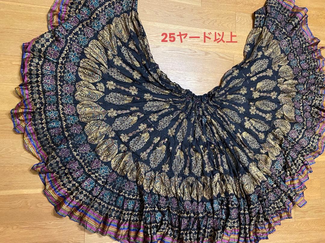 【ベリーダンス】25ヤードジプシーFCBDスカート ベリーダンス 25ヤード・ジプシースカート ソリッドカラー FCBDにも 全