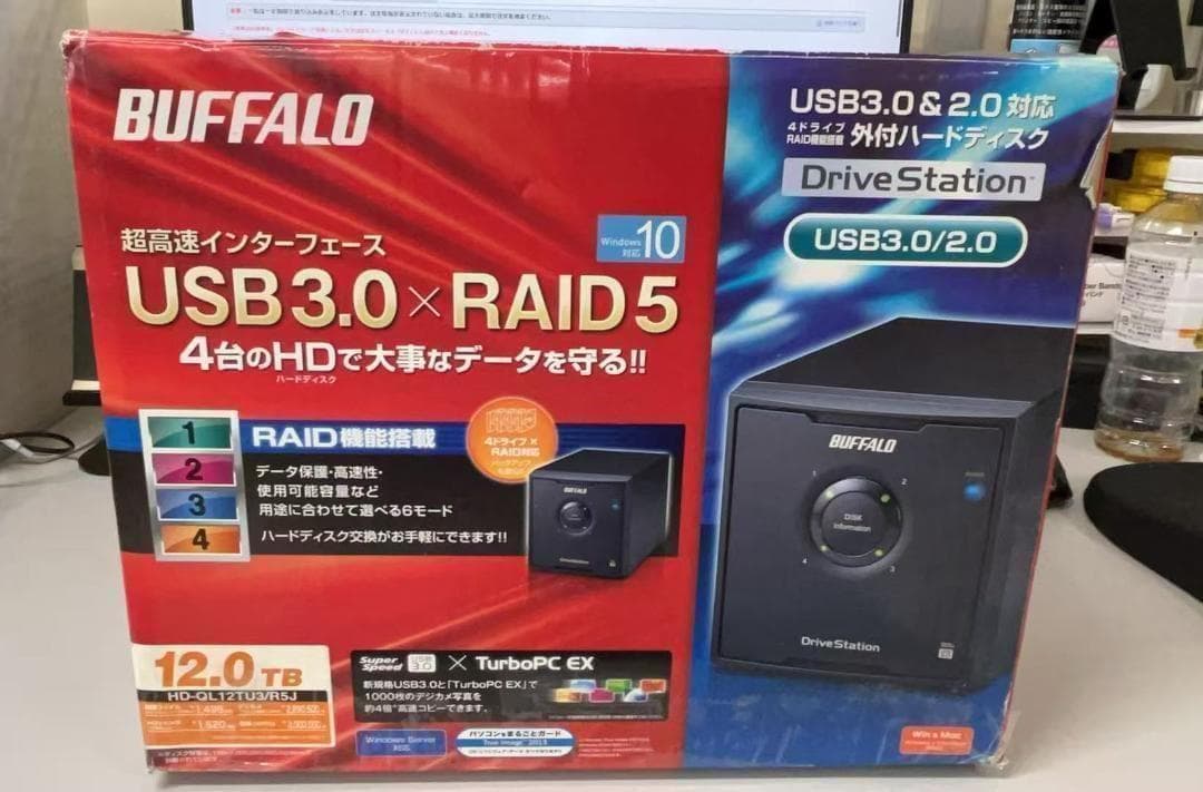 BUFFALO 外付けハードディスク 12TB 動作確認済み バッファロー 法人向け 外付けHDD 1ドライブモデル 12TB HD-SH12TU3 1