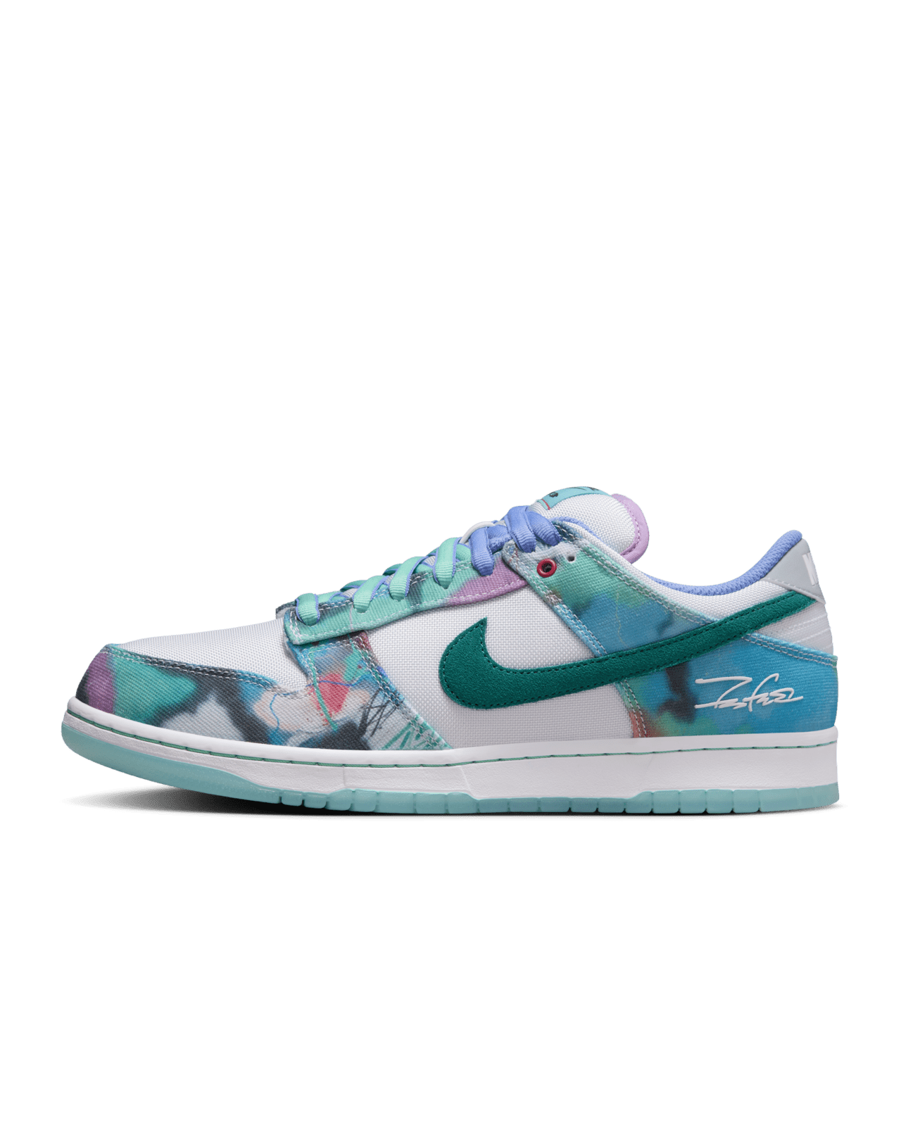 Nike SB Dunk Low x Futura Laboratories 'White and Geode Teal