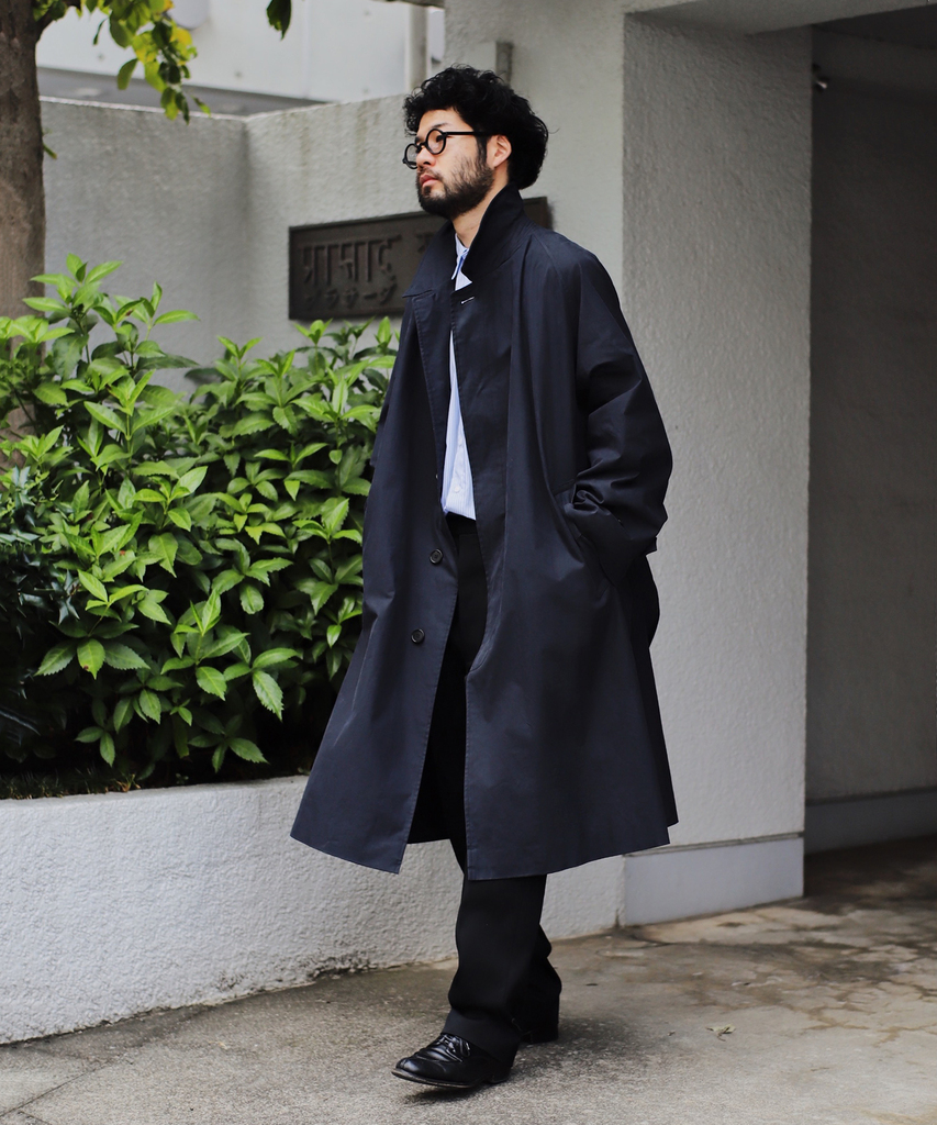 LE ウールサージ バルカラーコート l'echoppe LE ウールサージ バル