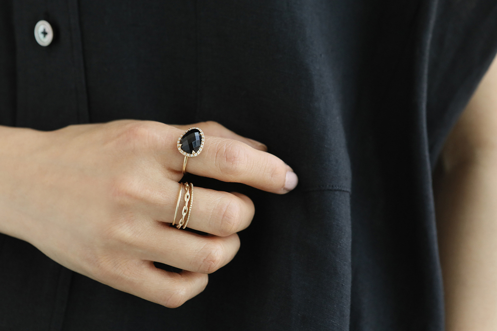 lilas スピックアンドスパンフクリン18k ダイヤリング13号