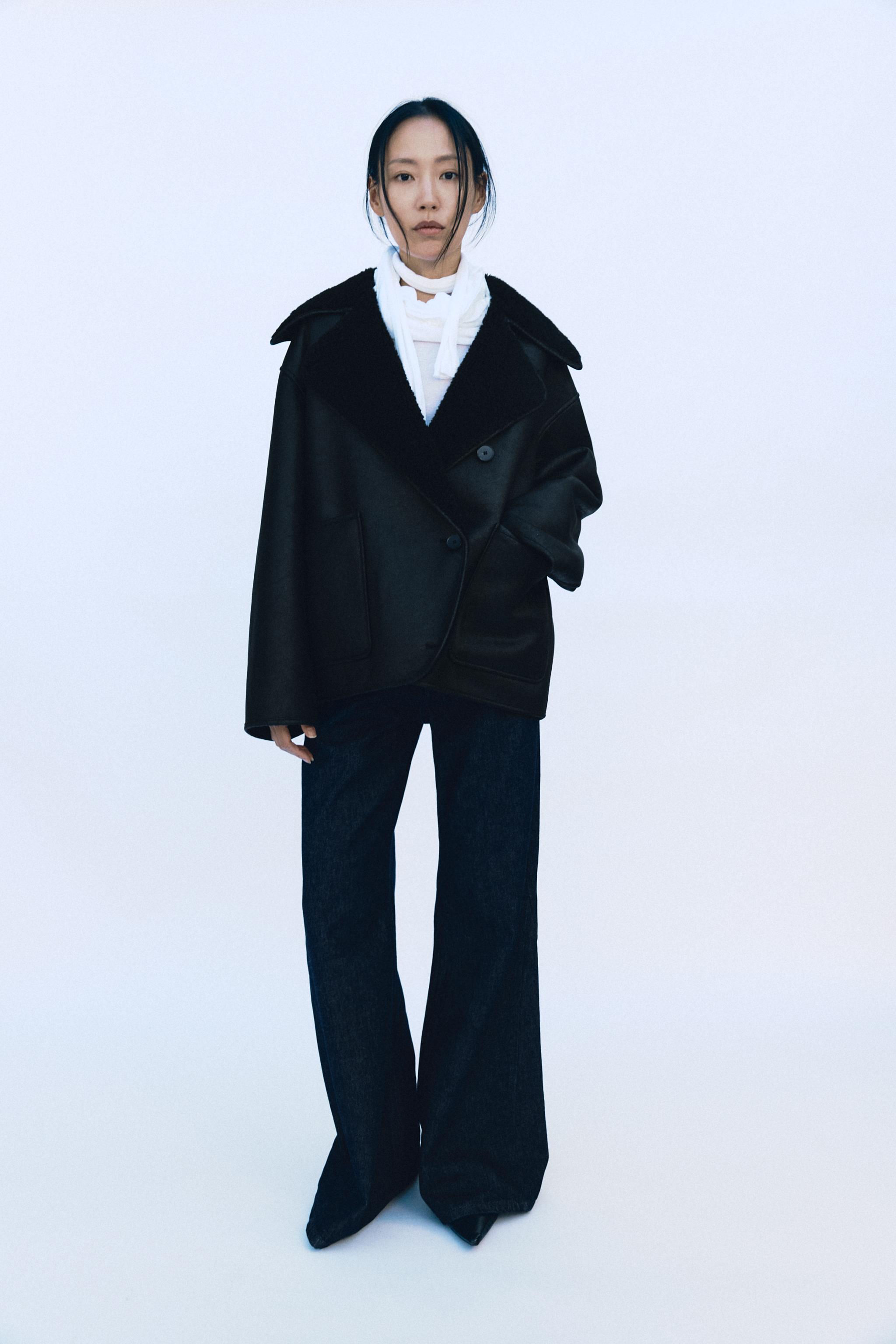 ZW COLLECTION ダブルフェイスジャケット - ブラウン/ エクリュ | ZARA