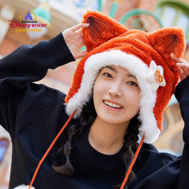 ズートピア ニック ポンポン付き ファンキャップ ふわふわ 耳付き 帽子