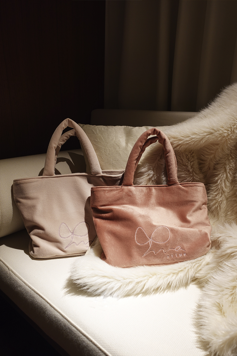 stina / stina Mini Velour Bag / rosepink