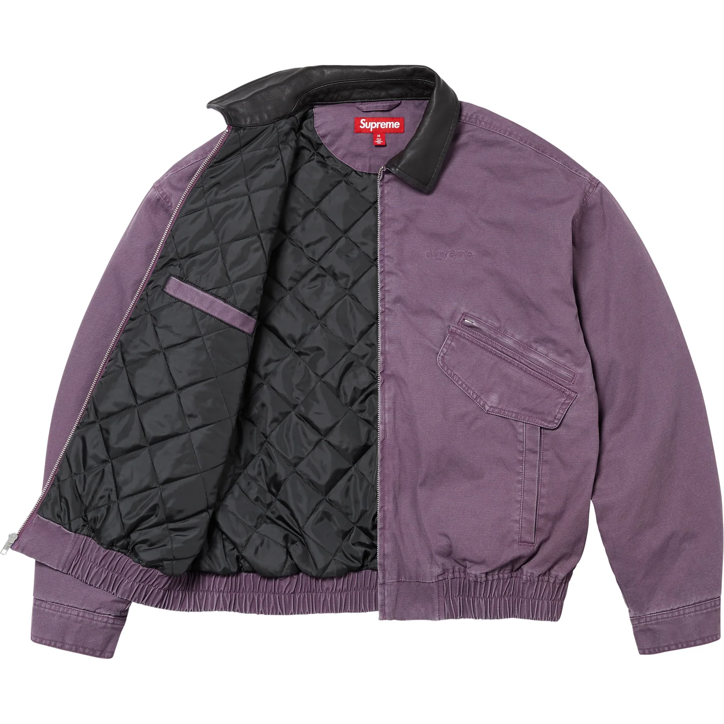 Leather Collar Utility Jacket | Supreme 24fw