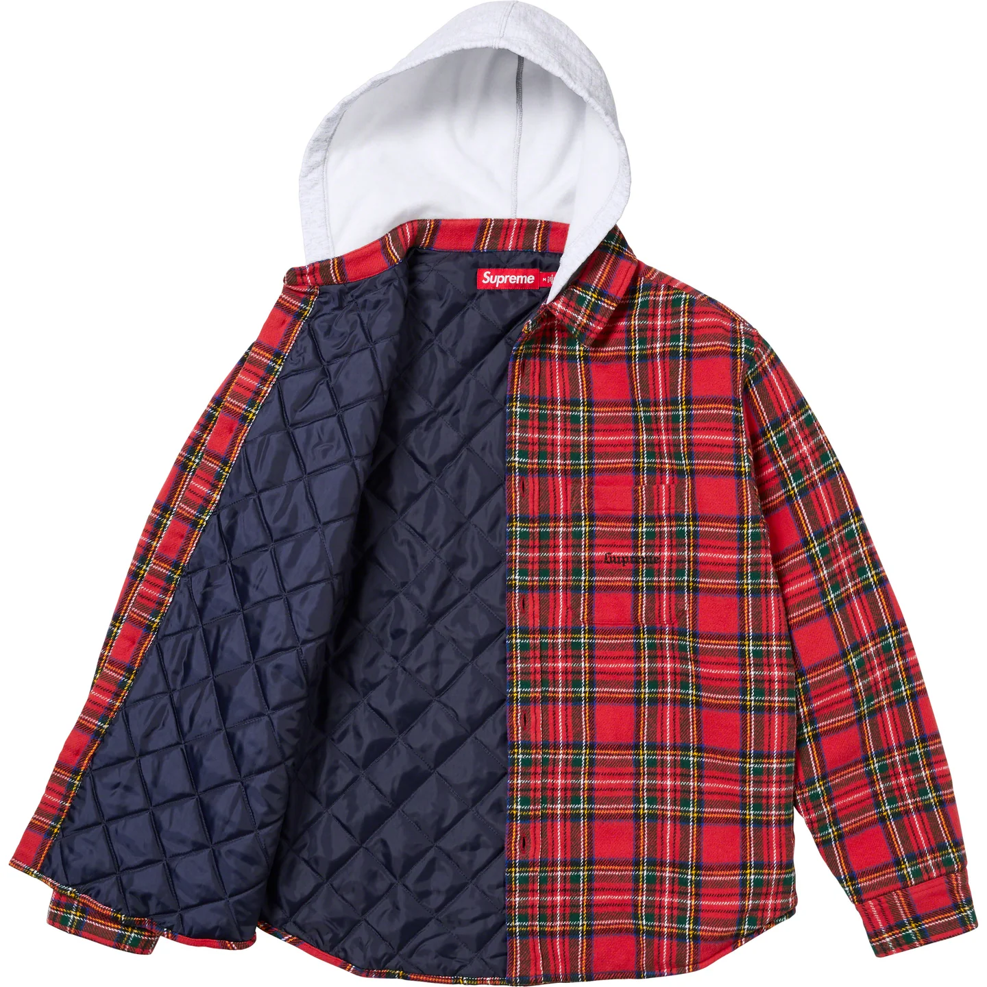 Tartan Flannel Hooded Shirt | Supreme 23fw