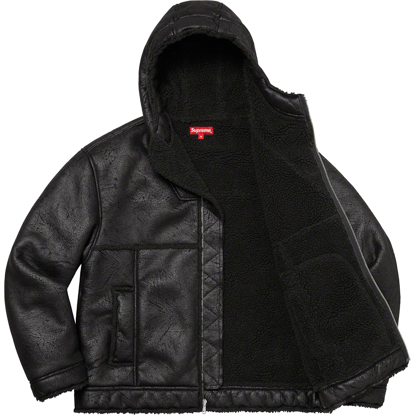 Faux Shearling Hooded Jacket | Supreme 23ss